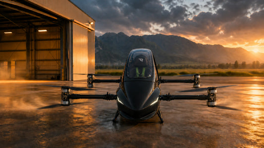 Black REVTOL R3 aircraft